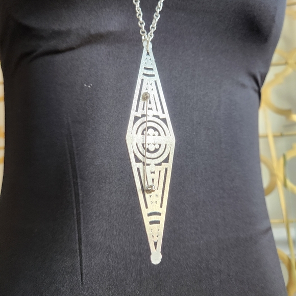 Crystal Encrusted Statement Necklace/Broach - Picture 13 of 17